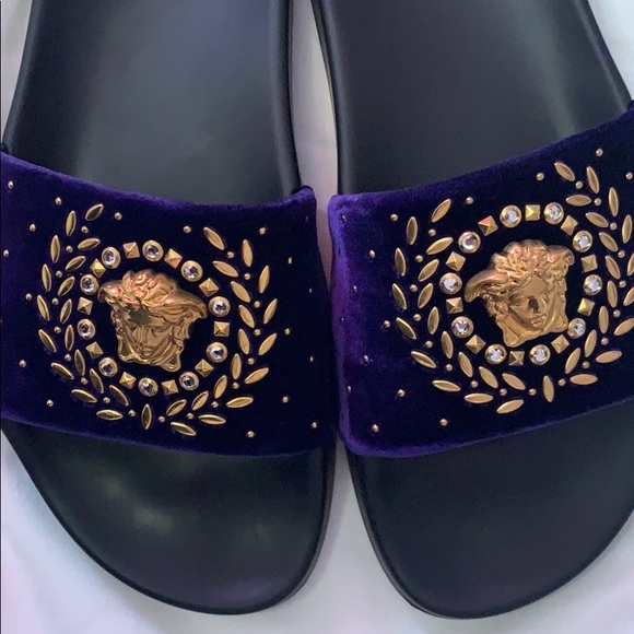 Medusa leaves velvet slides - Picture 2 of 4